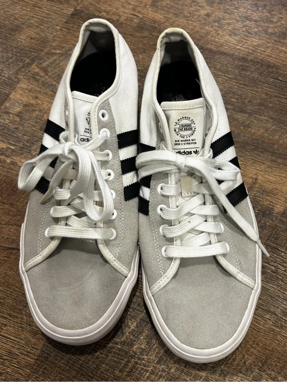 Adidas Men’s Matchcourt RX Sneakers White/Grey Size 12 skateboarding shoes